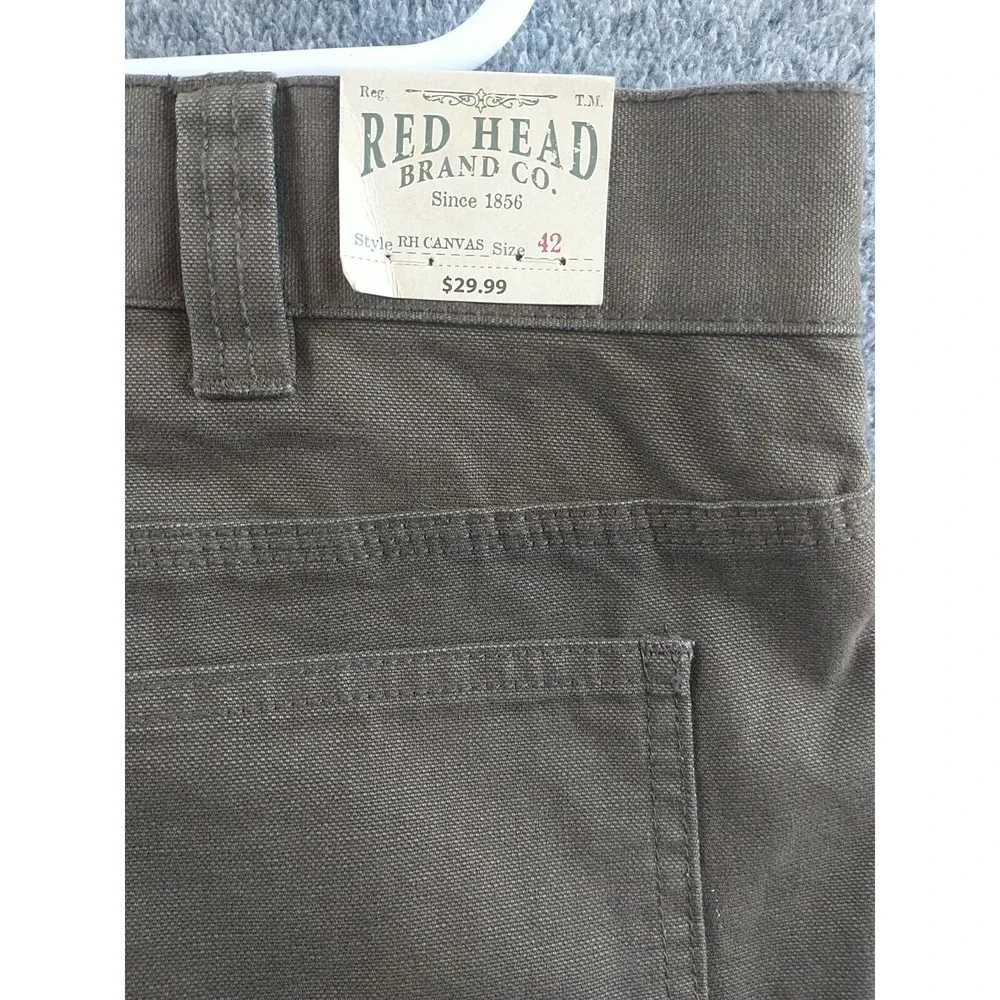 Red Head Brand Co Mens Brown Canvas Carpenter Utility Shorts Size 42 RH Canvas